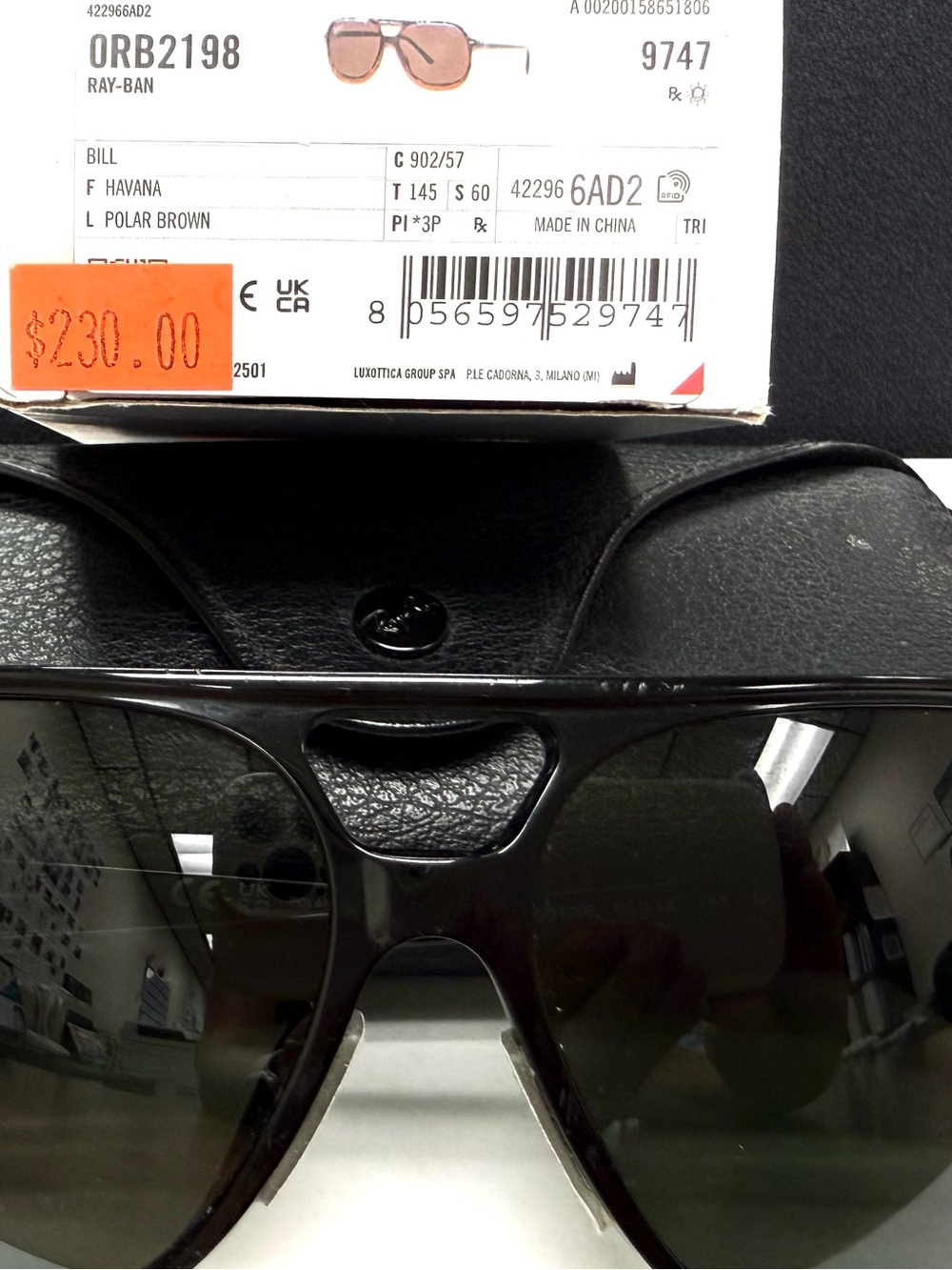 Bill Ray-Ban Polarized Sunglasses in Havana Frame and Brown Lenses